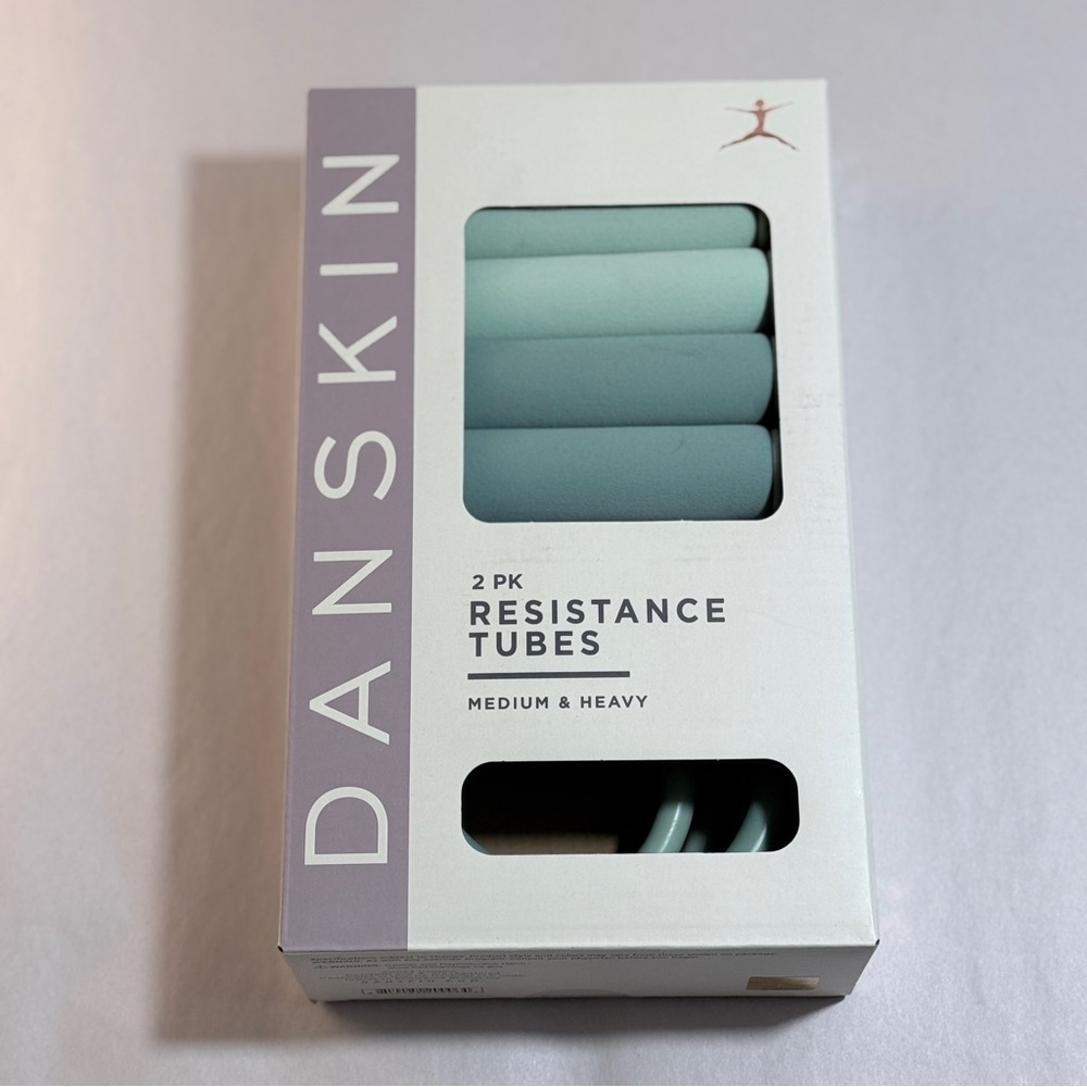 NWT Danskin Pilates Workout Heavy Pilates Resistance Tubes 2 PK Medium-Heavy
